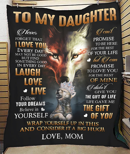 To My Daughter Blanket - From MOM (SKUB07-113) FULL