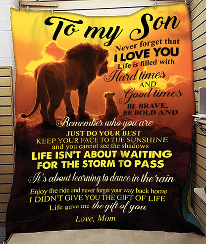 Special Gift For Your Son Blanket - From Mom (SKUB11-128)