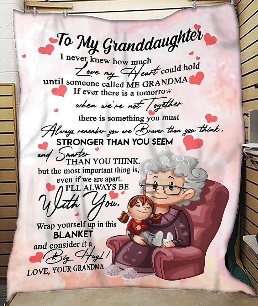 Blanket FOR GRANDDAUGHTER – COMFORT & WARMTH GIFT FROM GRANDMA Sherpa Fleece Quilt Blanket TRACY00 (SKUB06-79)