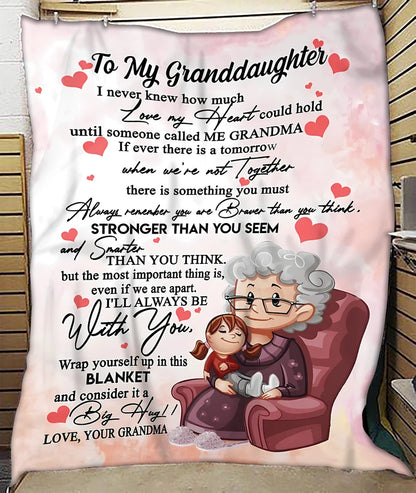 Blanket FOR GRANDDAUGHTER – COMFORT & WARMTH GIFT FROM GRANDMA Sherpa Fleece Quilt Blanket TRACY00 (SKUB06-79)