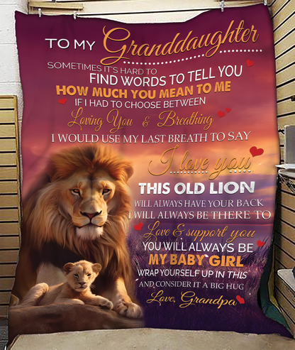 Special Gift for Your Granddaughter - From Grandpa Blanket (SKUB11-83)