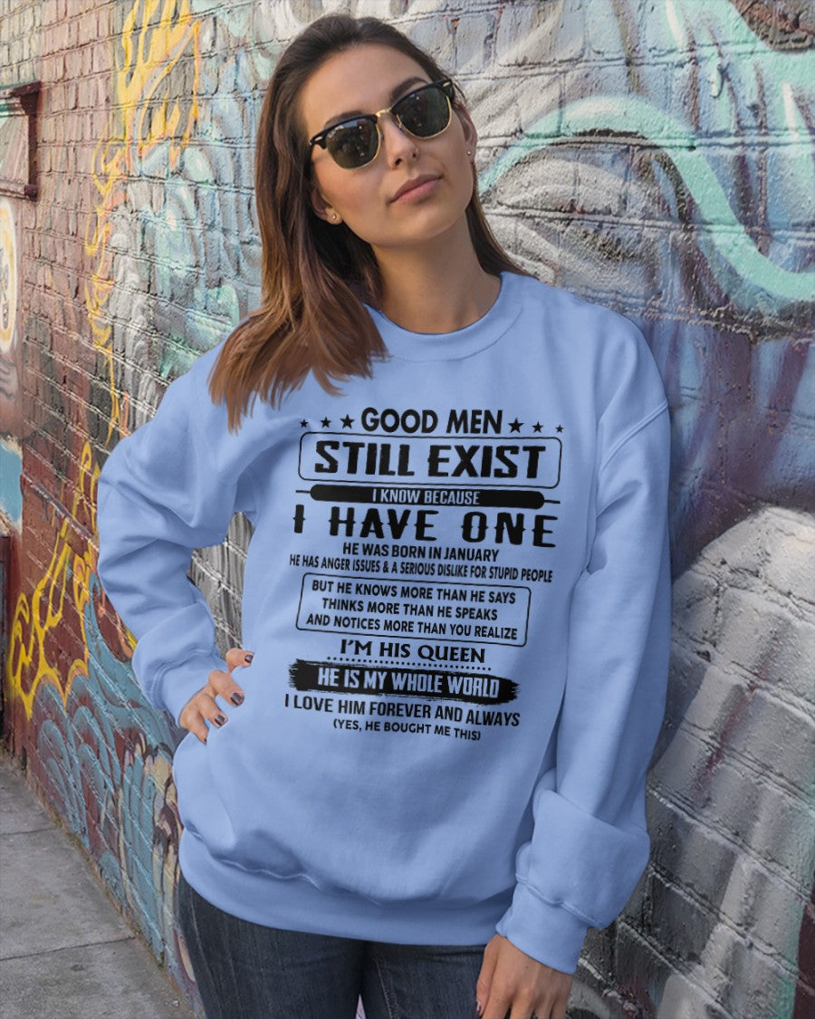 January - Good men Still Exist - gift for your girlfriend, wife from Husband - tracy01 (SKU-GM-01)