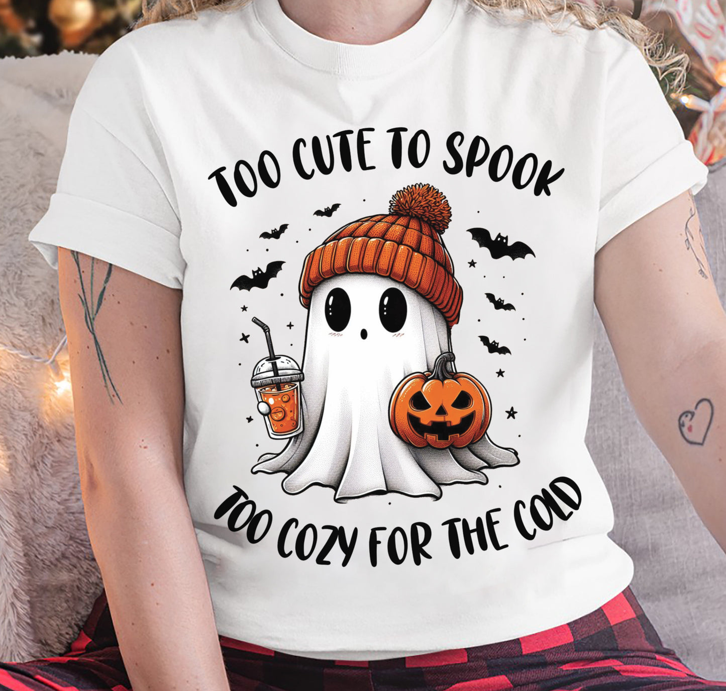 Too Cute To Spook Too Cozy For The Cold - T Shirt For Woman - XUAN (SKU09-50)