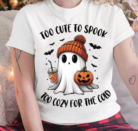 Too Cute To Spook Too Cozy For The Cold - T Shirt For Woman - XUAN (SKU09-50)