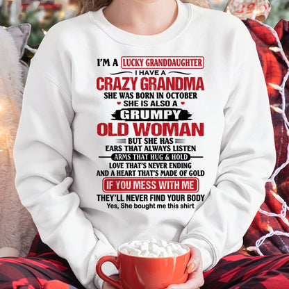 OCTOBER - LUCKY GRANDDAUGHTER HAVE A GRANDMA From GRANDMA - TRACY10 (SKU2609-25-10)