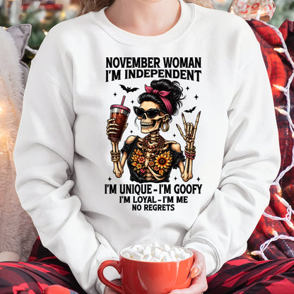 NOVEMBER - I'M UNIQUE GOOFY LOYAL For WOMAN T-Shirt - TRACY11 (SKU2606-33-11)