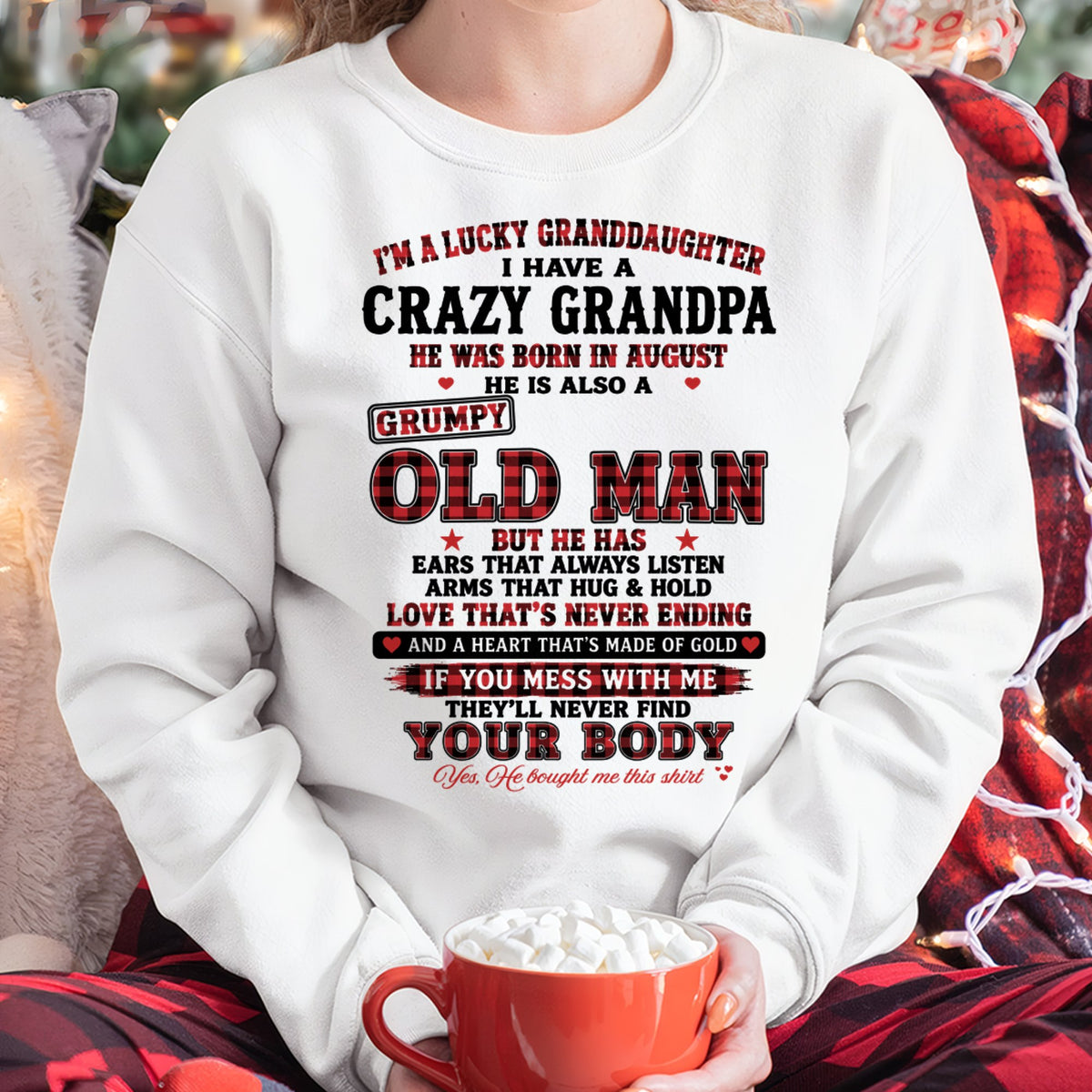 AUGUST - LUCKY GRANDDAUGHTER HAVE A GRANDPA From GRANDPA - TRACY08 (SKU2609-30-08)