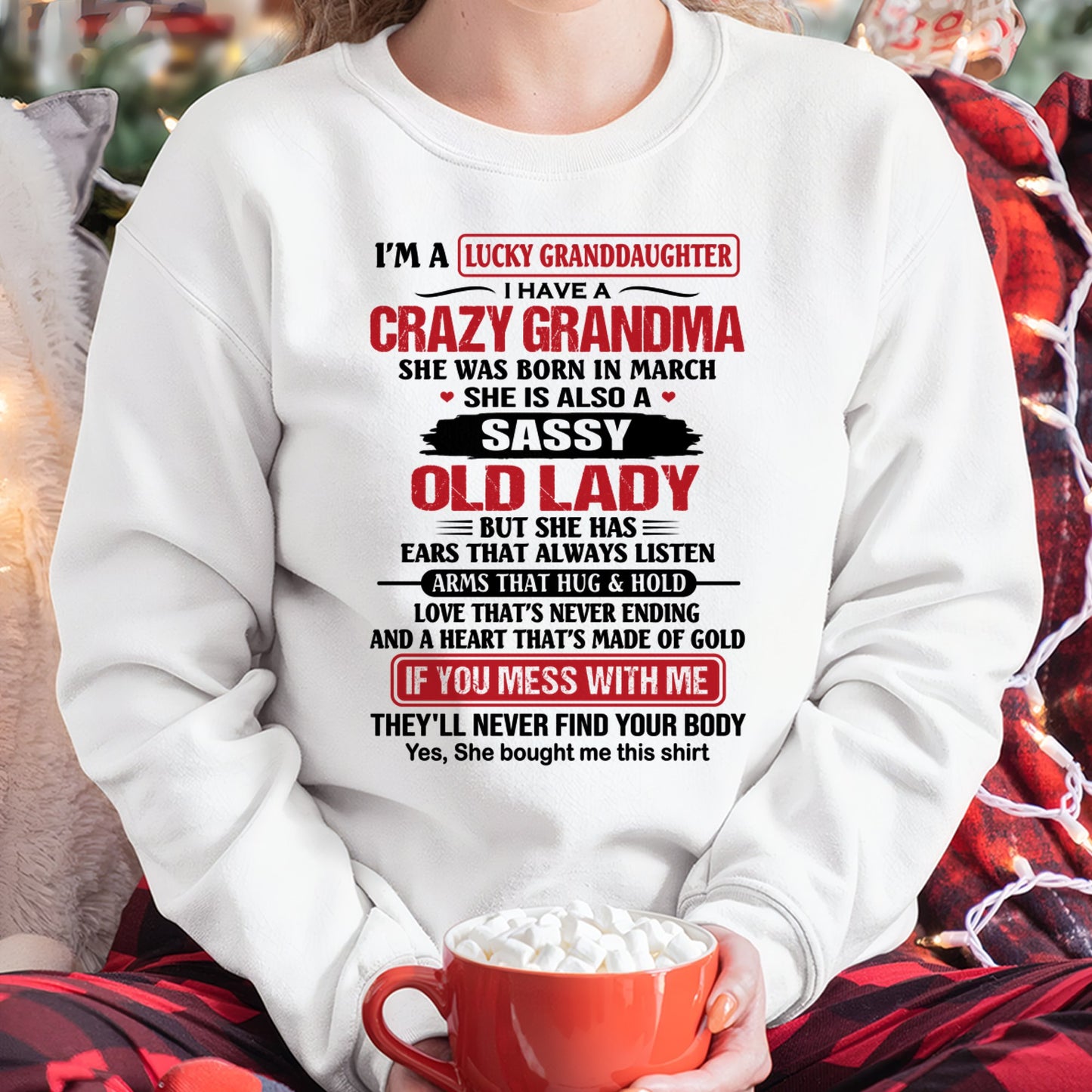 MARCH - LUCKY GRANDDAUGHTER HAVE A GRANDMA From GRANDMA - TRACY03 (SKU2608-146-03)