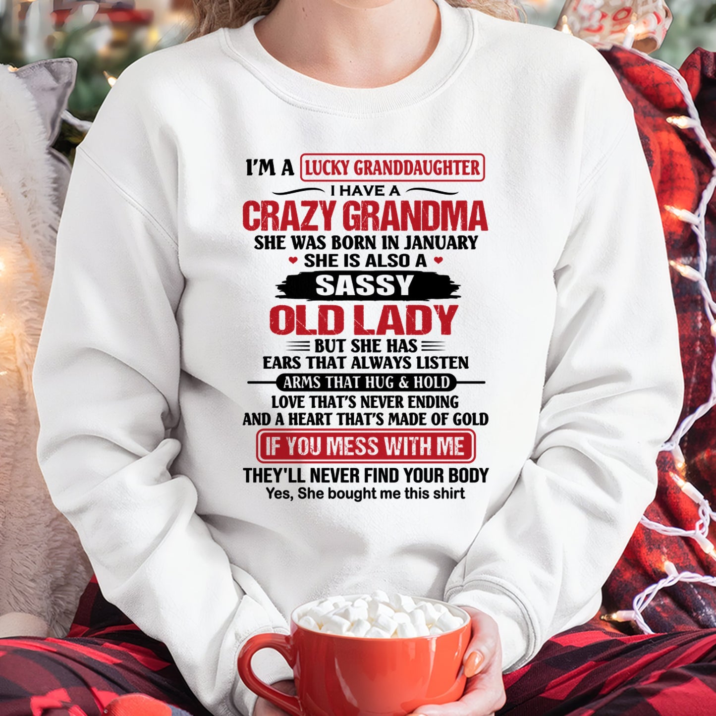 JANUARY - LUCKY GRANDDAUGHTER HAVE A GRANDMA From GRANDMA - TRACY01 (SKU2608-146-01)