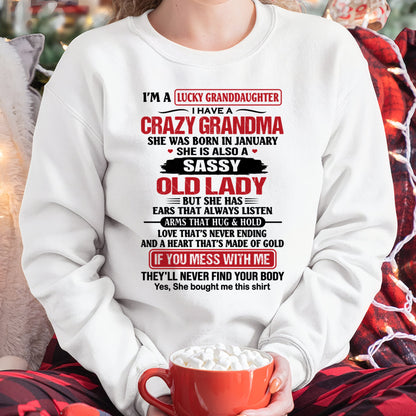JANUARY - LUCKY GRANDDAUGHTER HAVE A GRANDMA From GRANDMA - TRACY01 (SKU2608-146-01)