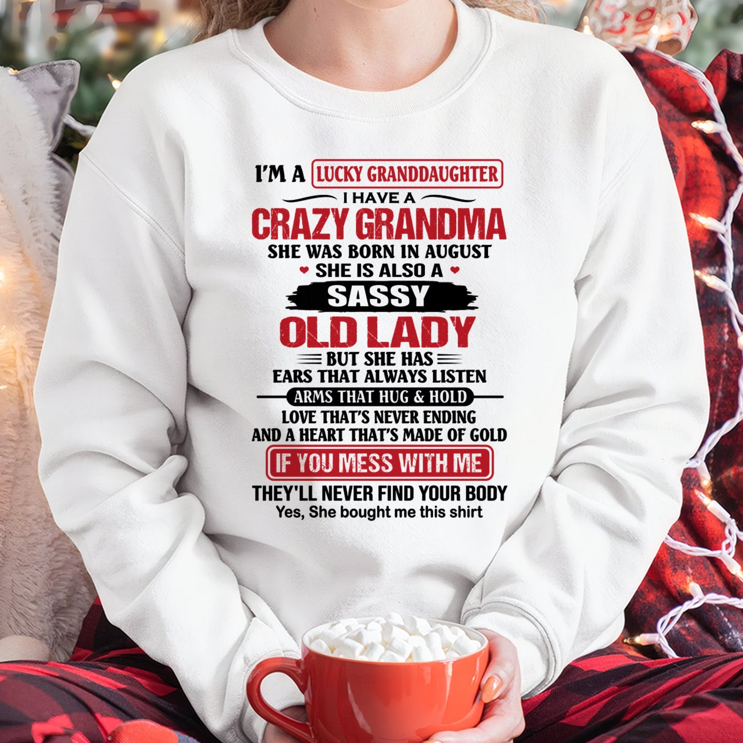 AUGUST - LUCKY GRANDDAUGHTER HAVE A GRANDMA From GRANDMA - TRACY08 (SKU2608-146-08)