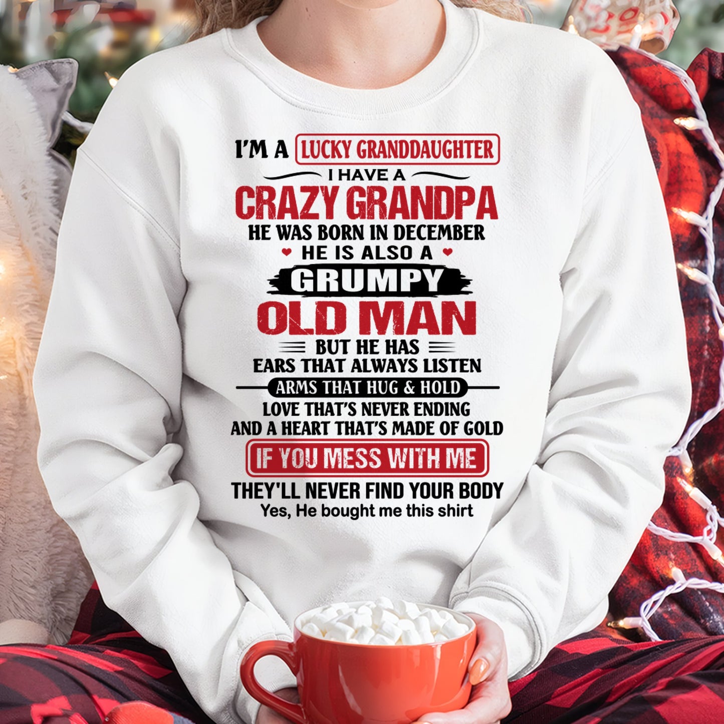 DECEMBER - LUCKY GRANDDAUGHTER HAVE A GRANDPA From GRANDPA - TRACY12 (SKU2607-04-12)