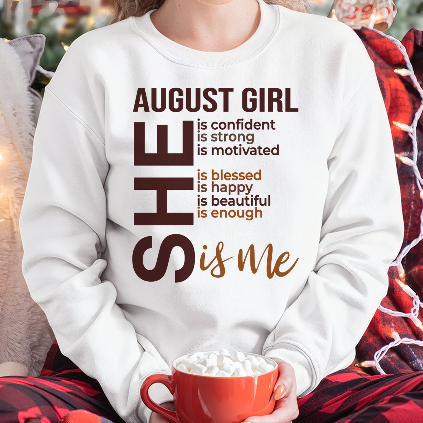 August - T-shirt For Woman Born In Augut - TRACY08 (SKU2605-04-08)