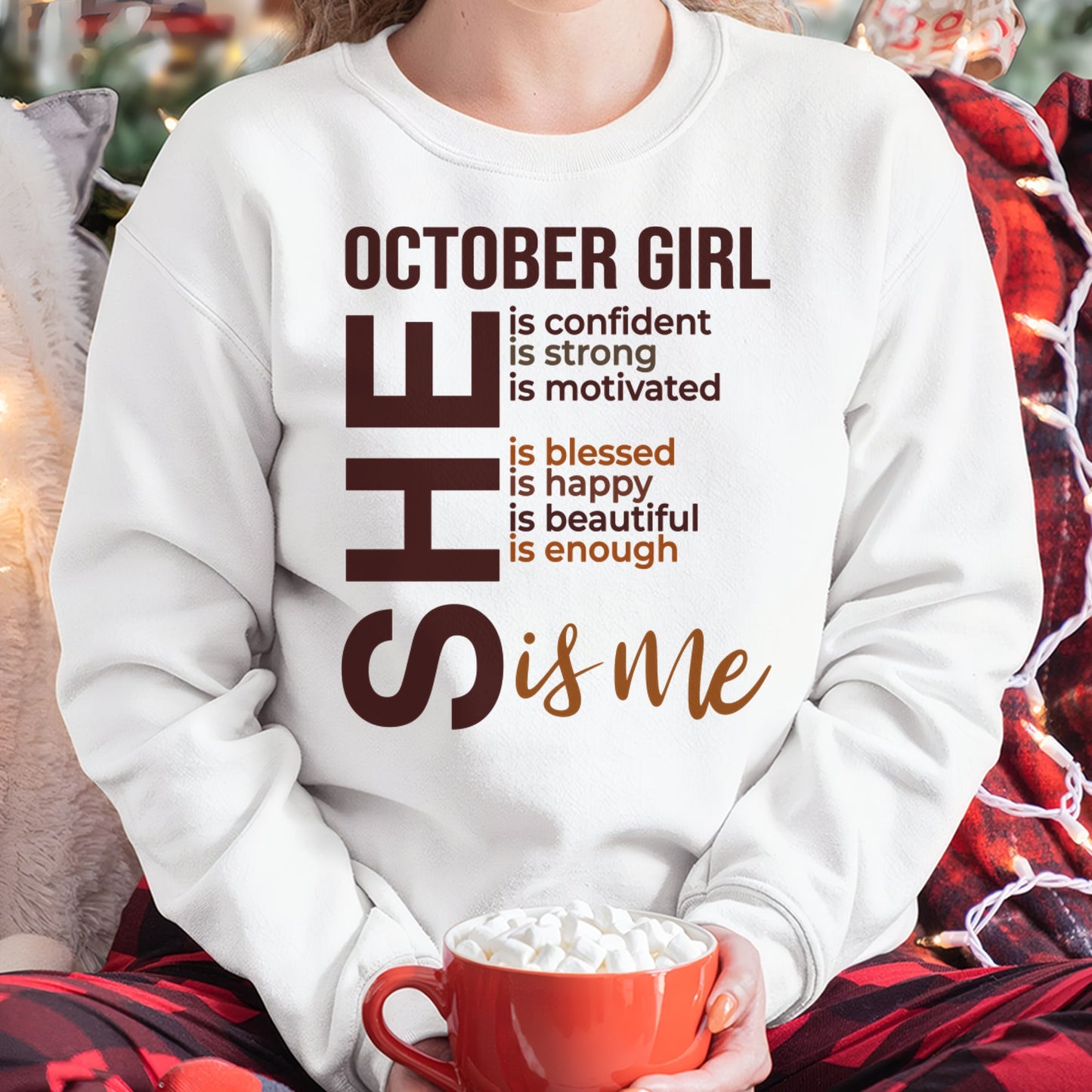 October - T-shirt For Woman Born In October - TRACY10 (SKU2605-04-10)