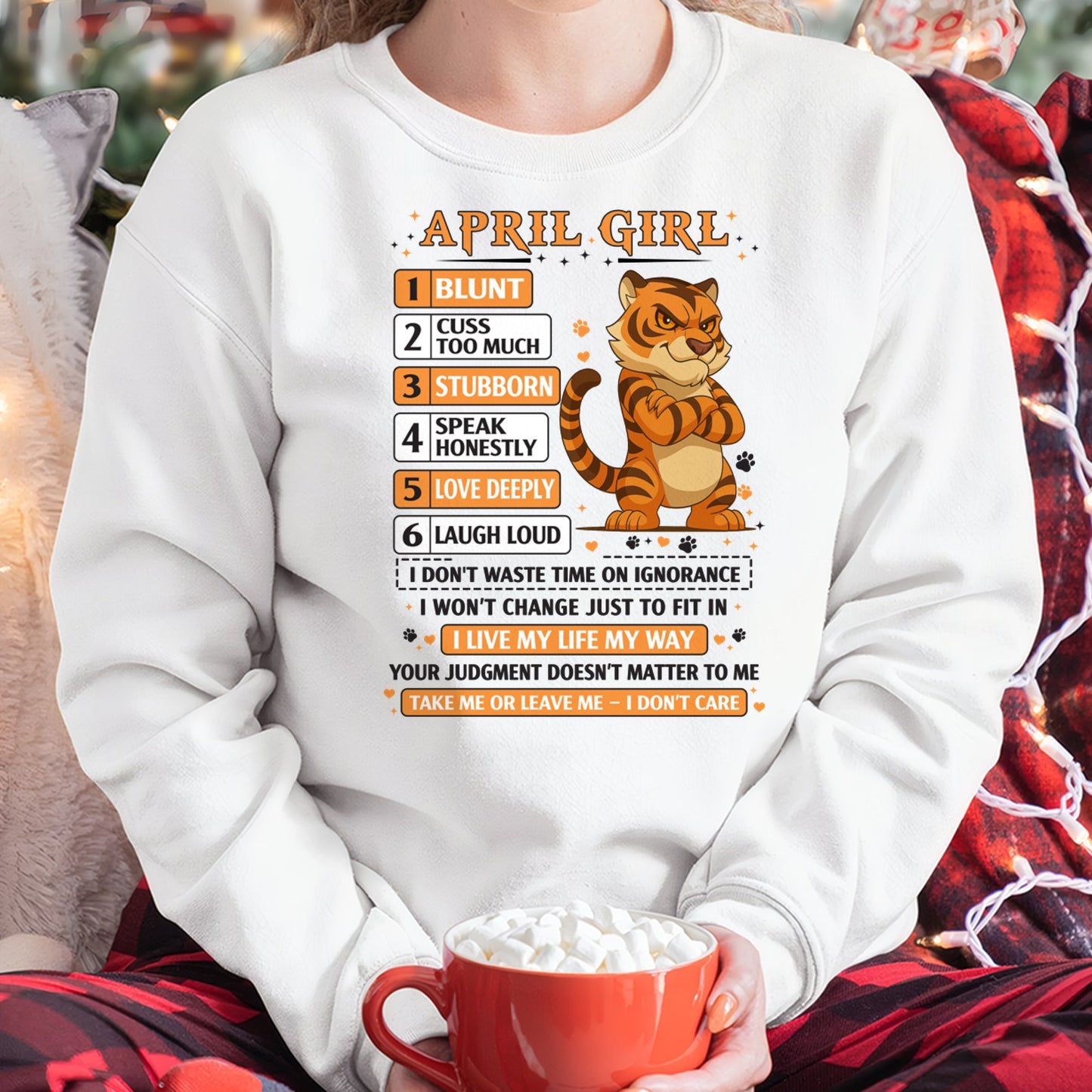 APRIL - Characteristics of April Girls T-Shirt FOR WOMAN - TRACY04 (SKU2602-219-04)