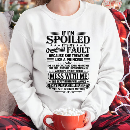 "I Have A Perfect Grandma - She Treats Me Like Princess" – The Beautiful T - Shirt From Grandma – tracy00 (SKU2606-174-00)