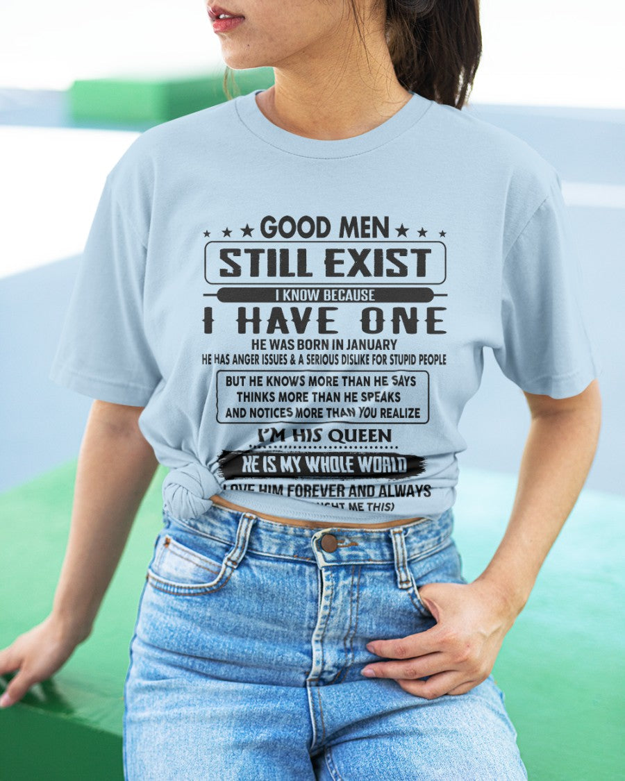 January - Good men Still Exist - gift for your girlfriend, wife from Husband - tracy01 (SKU-GM-01)