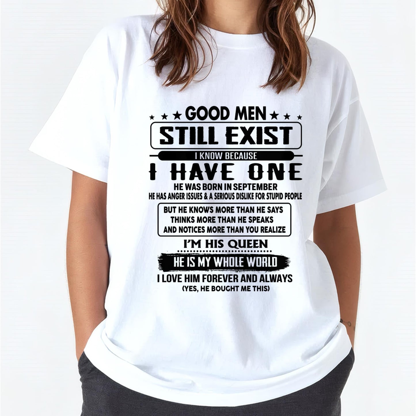 September - Good men Still Exist - gift for your girlfriend, wife from Husband - tracy09 (SKU-GM-09)
