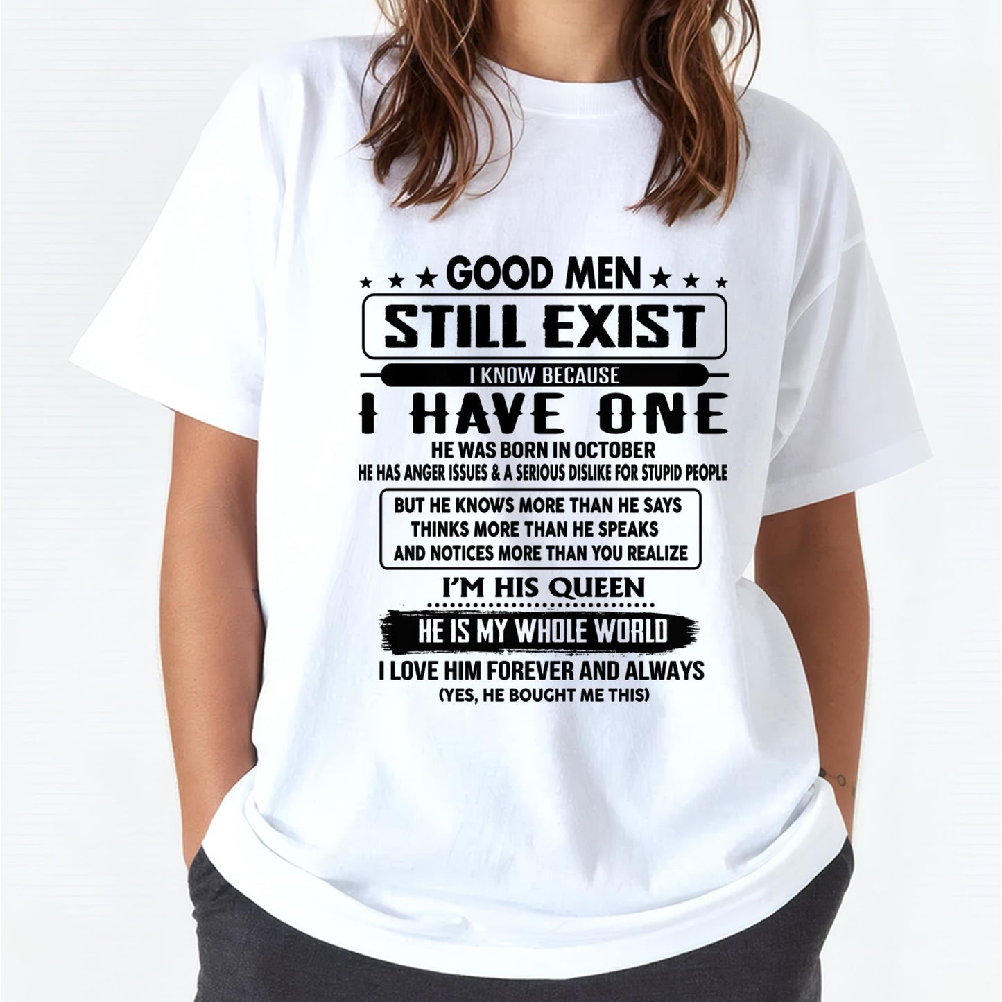 October - Good men Still Exist - gift for your girlfriend, wife from Husband - tracy10 (SKU-GM-10)