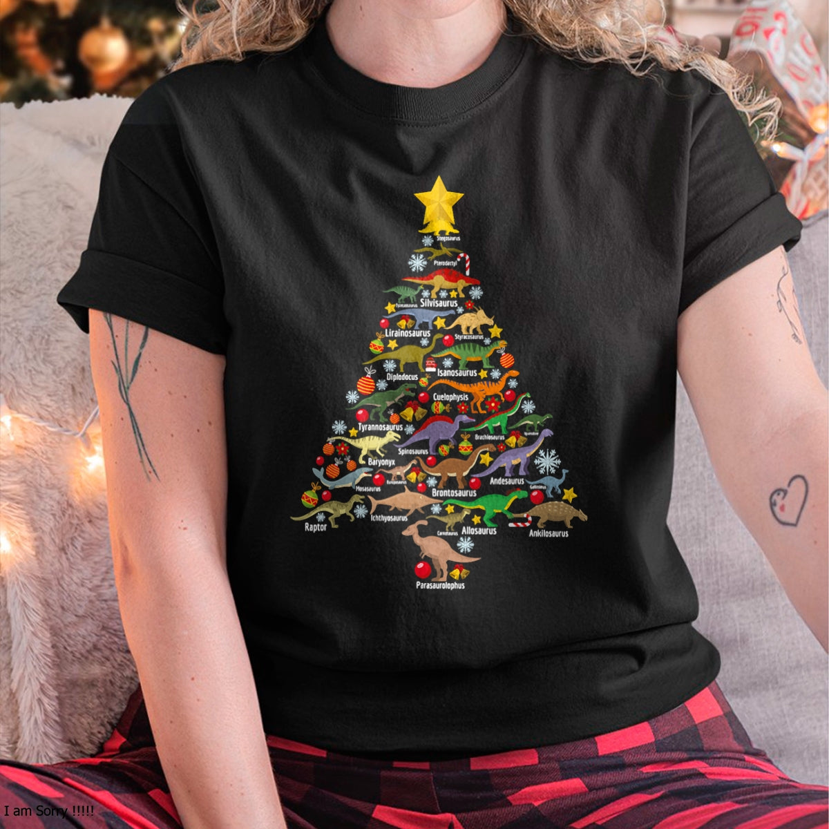 Dinosaur Christmas Tree Dino TRex Paleontologist Xmas Men T-Shirt - Christmas Unisex T-Shirt/Hoodie/Sweatshirt - HNDS00