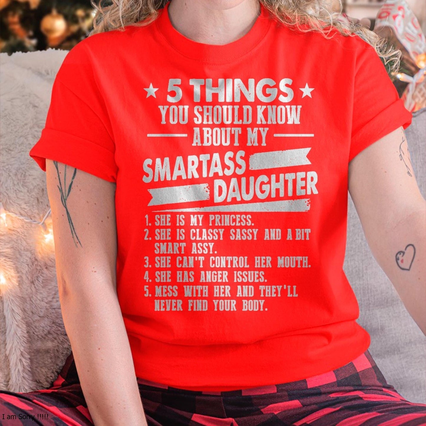 5 Things You Should Know About My Smartass Daughter - Gift for Daughter from Mom - tracy00