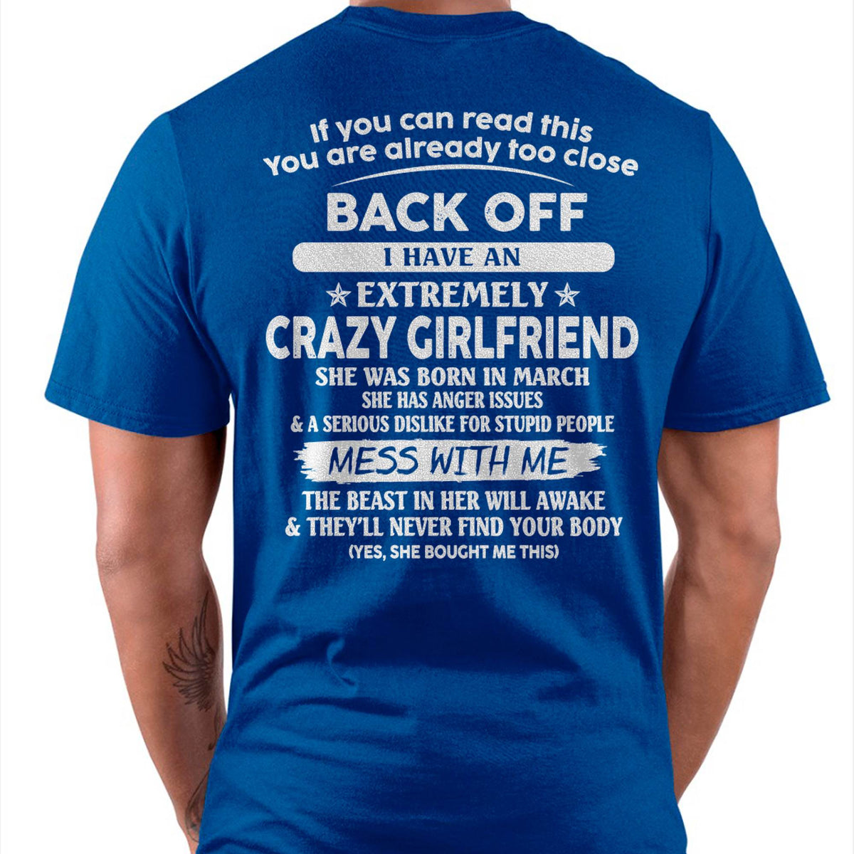 March - If You Can Read This You Are Already Too Close - Gift For Your Boyfriend, Husband From Wife - XUAN03 (SKU07-175-03)