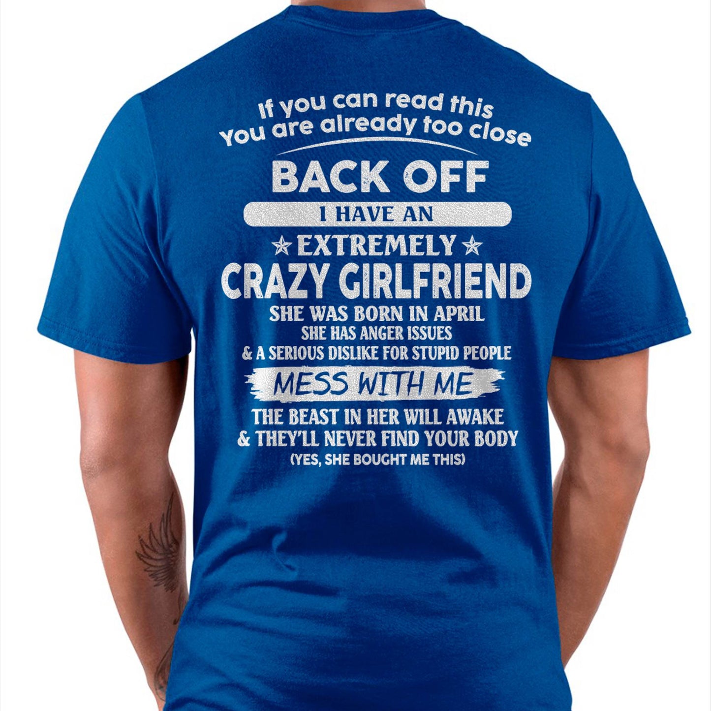 April - If You Can Read This You Are Already Too Close - Gift For Your Boyfriend, Husband From Wife - XUAN04 (SKU07-175-04)