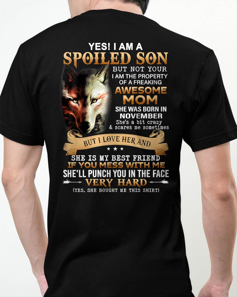 November - Lucky Son of Awesome Mom - Perfect Gift for Son From Mom - XUAN11 (SKU10-128-11)