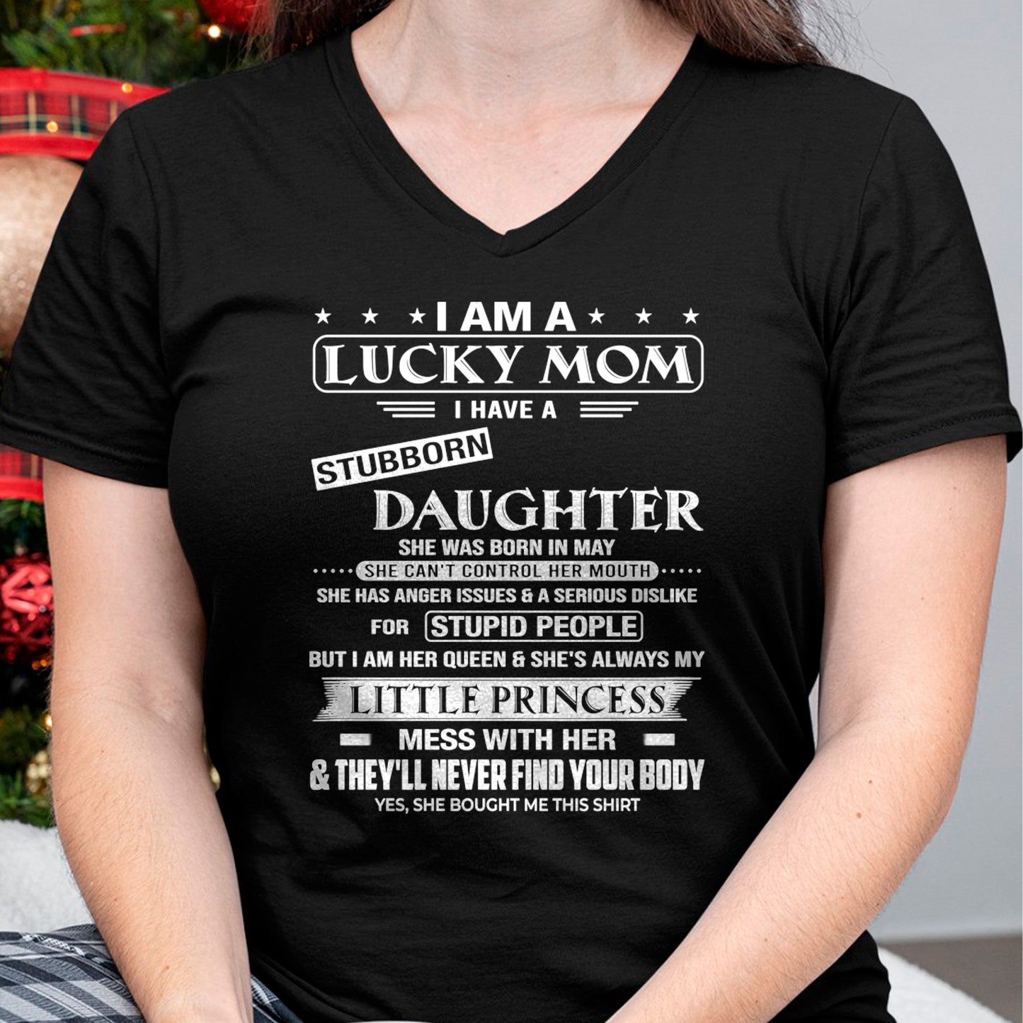 MAY - AS A LUCKY MOM T-Shirt From DAUGHTER - TRACY05 (SKU2603-175-05)