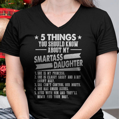 5 Things You Should Know About My Smartass Daughter - Gift for Daughter from Mom - tracy00