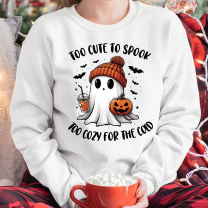 Too Cute To Spook Too Cozy For The Cold - T Shirt For Woman - XUAN (SKU09-50)