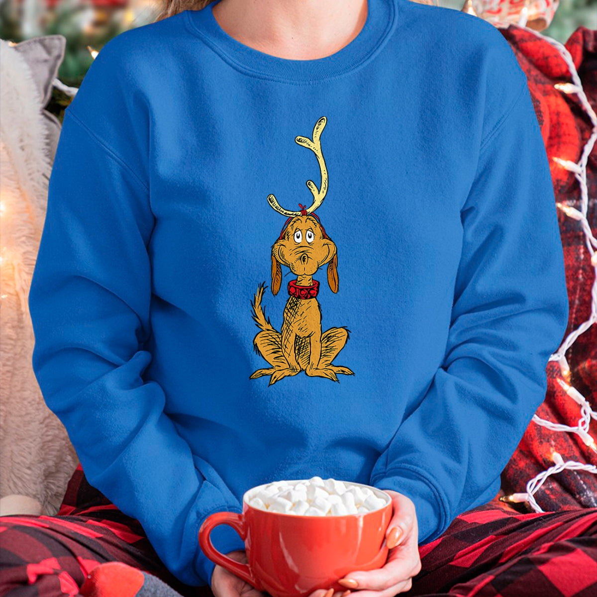 Dr. Seuss mens Classic Dr Seuss Reindeer Max T shirt, Black, Small US - Christmas Unisex T-Shirt/Hoodie/Sweatshirt - HNDS00