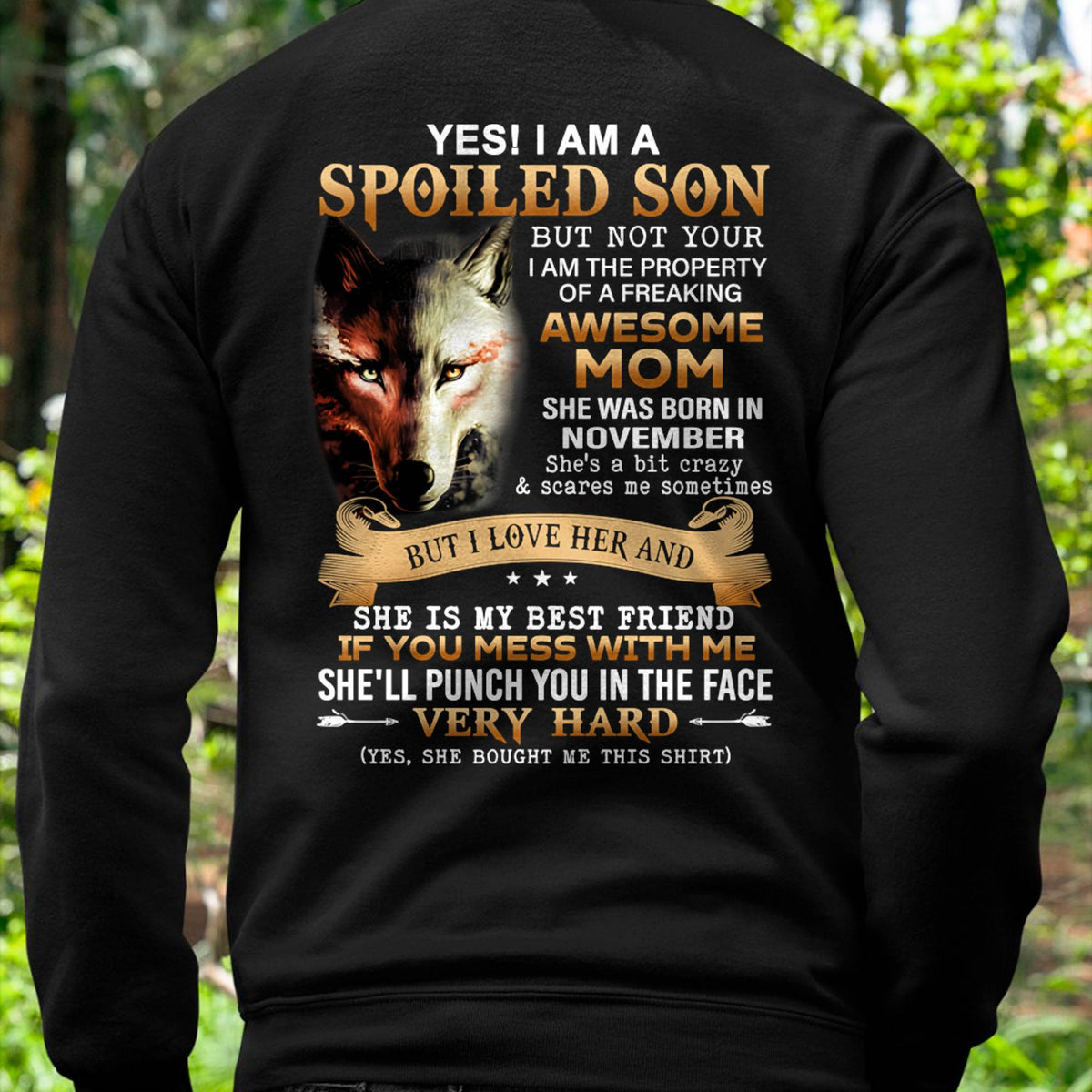 November - Lucky Son of Awesome Mom - Perfect Gift for Son From Mom - XUAN11 (SKU10-128-11)