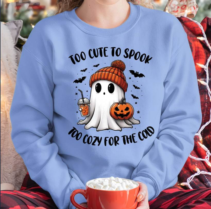 Too Cute To Spook Too Cozy For The Cold - T Shirt For Woman - XUAN (SKU09-50)