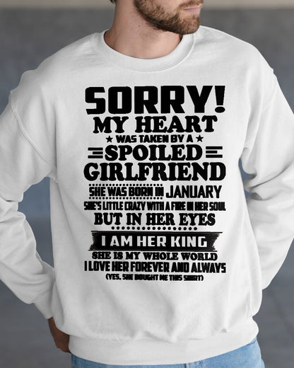 JANUARY - I AM GIRLFRIEND KING T-Shirt From Wife - TRACY01 (SKU2605-323-01)