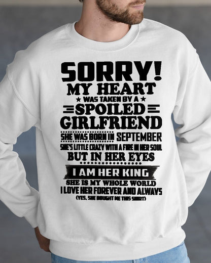 SEPTEMBER - I AM GIRLFRIEND KING T-Shirt From Wife - TRACY09 (SKU2605-323-09)