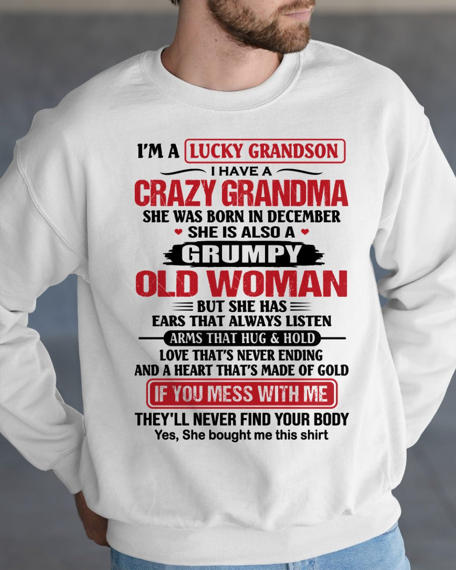 DECEMBER - LUCKY GRANDSON HAVE A GRANDMA From GRANDMA - TRACY12 (SKU2606-361-12)