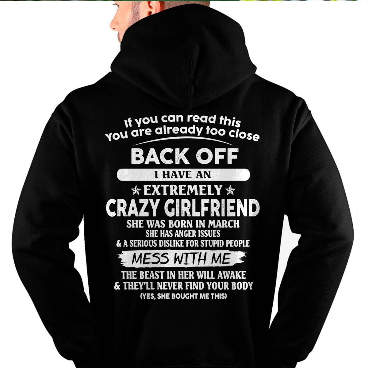 March - If You Can Read This You Are Already Too Close - Gift For Your Boyfriend, Husband From Wife - XUAN03 (SKU07-175-03)