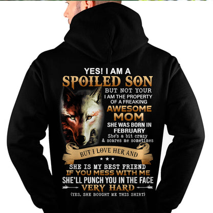 February - Lucky Son of Awesome Mom - Perfect Gift for Son From Mom - XUAN02 (SKU10-128-02)