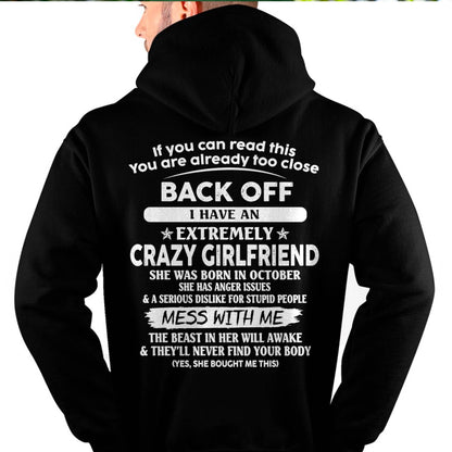 October - If You Can Read This You Are Already Too Close - Gift For Your Boyfriend, Husband From Wife - XUAN10 (SKU07-175-10)