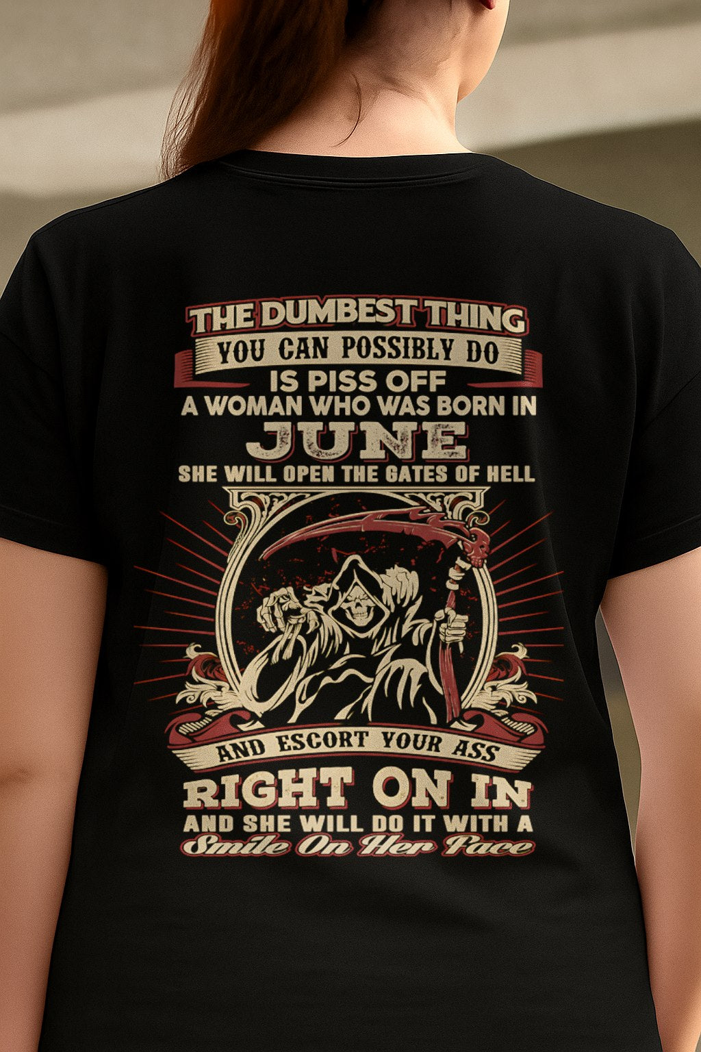 JUNE - THE DUMBEST THING YOU CAN POSSIBLY T-shirt For WOMAN - TRACY06 (SKU2605-290-06)
