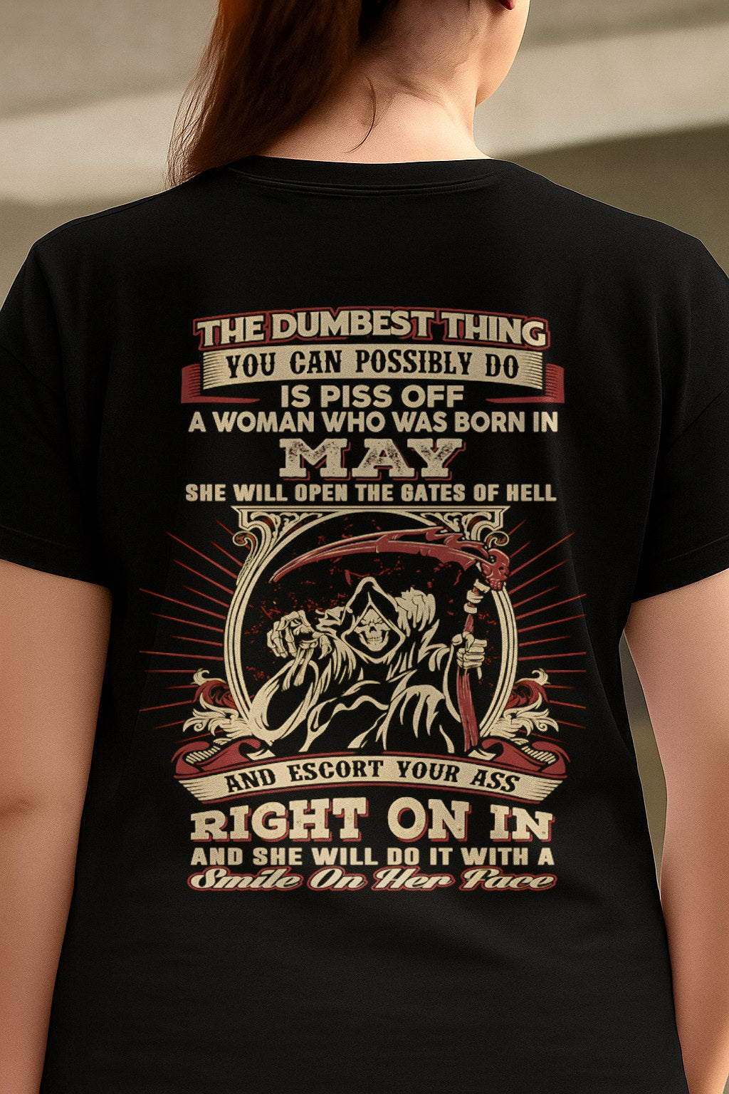 MAY - THE DUMBEST THING YOU CAN POSSIBLY T-shirt For WOMAN - TRACY05 (SKU2605-290-05)