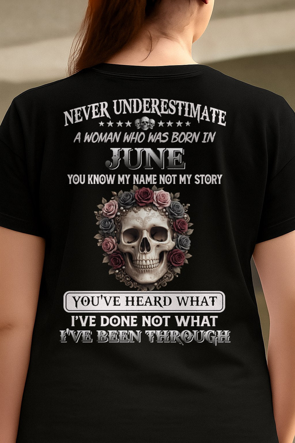 JUNE - I'VE BEEN THROUGH T-Shirt For WOMAN - TRACY06 (SKU2605-410-06)