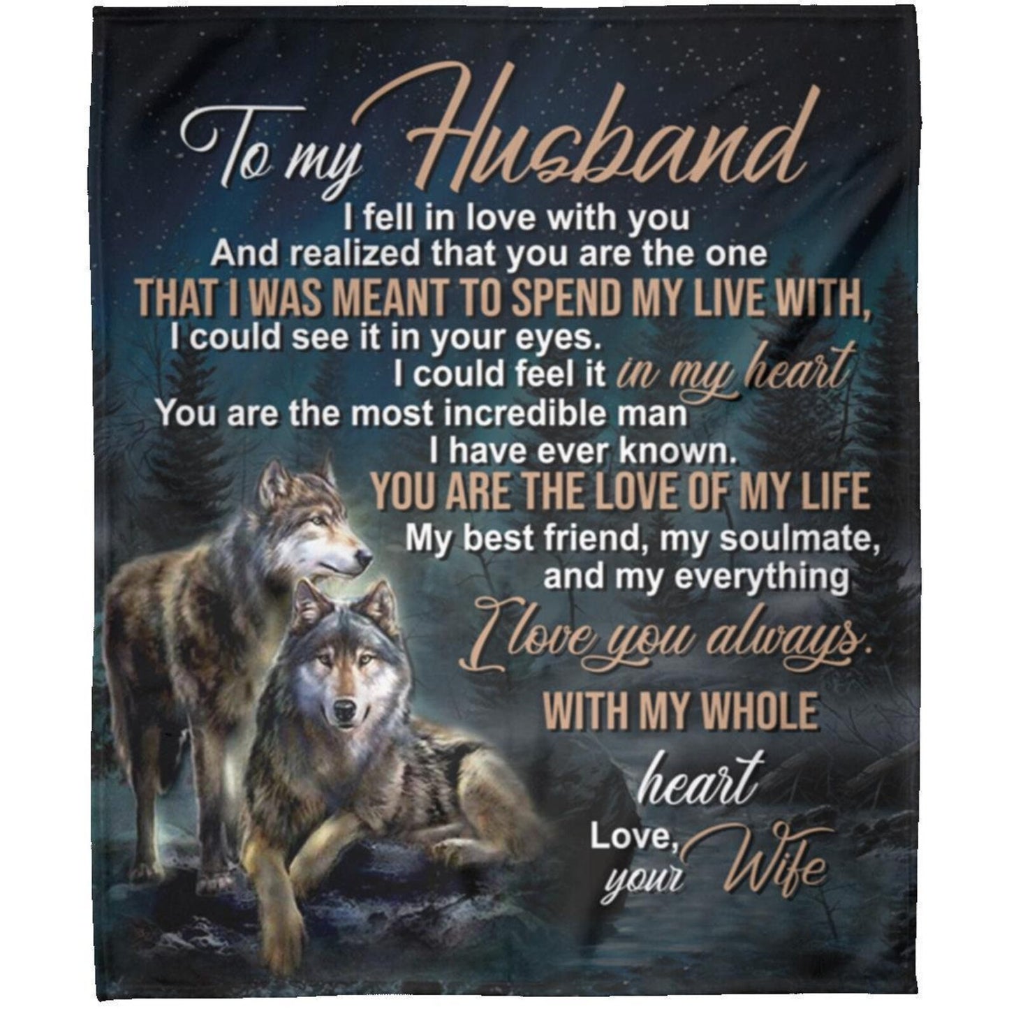 Special Gift Blanket To Your Husband  - From Wife (SKU2606-176)