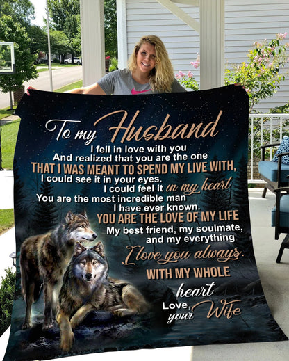 Special Gift Blanket To Your Husband  - From Wife (SKU2606-176)