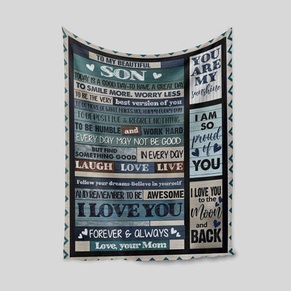 Special Gift For Your Son Blanket - From Mom