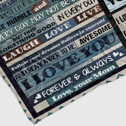 Special Gift For Your Son Blanket - From Mom