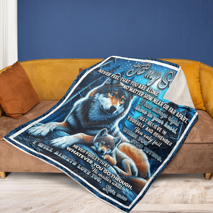 Special Blanket Never Alone Gift For Your Son - From Mom
