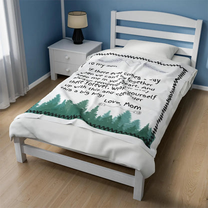 Special Letter Blanket Gift For Your Son - From Mom