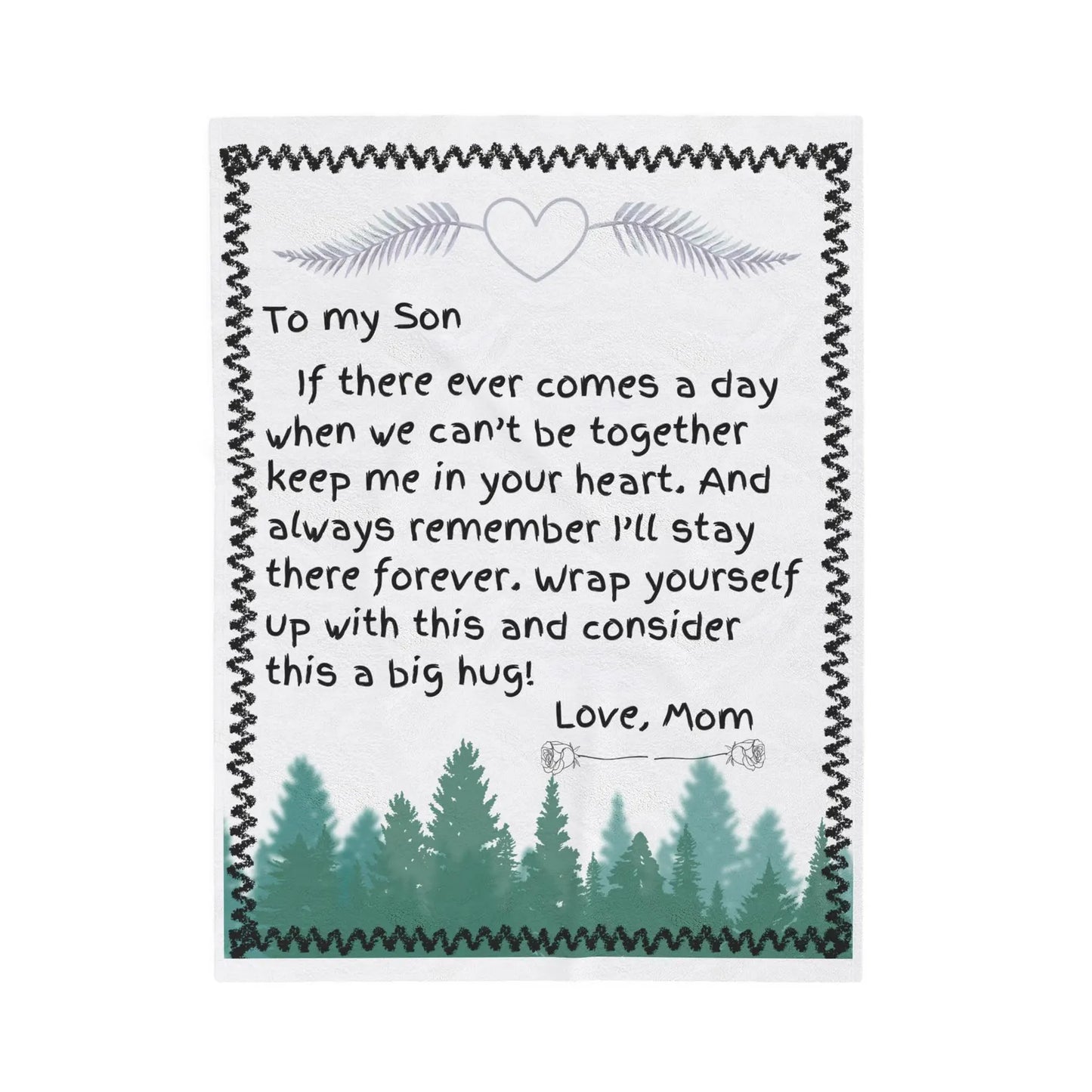 Special Letter Blanket Gift For Your Son - From Mom
